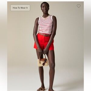 J Crew Red 3” Harbor Linen Shorts XS. Excellent condition